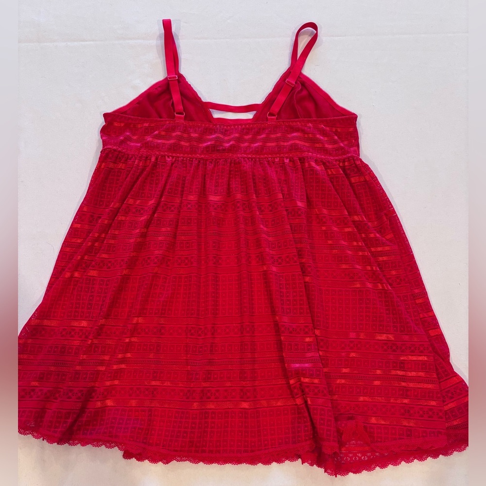 Torrid Vibrant Red Lace Detail Chemise - Picture 5 of 5